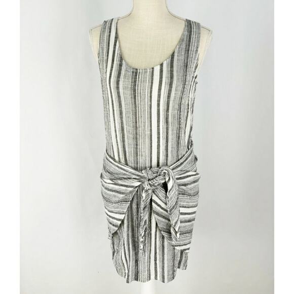 Anthropologie Drew Morgan stripe Sarong Sleeveless Dress Size Med‎ Gauzy Linen - Picture 6 of 7